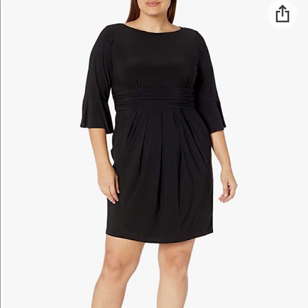 Eliza J Women's Plus Size Sheath Dress with Flounce Sleeve size 22W NWOT